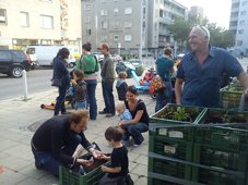 menschen im garten